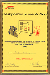 “Best poster” certificate