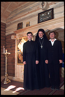 Daniil Matrusov, priestmonk Clement (Huhtamäki) and Sergei Poliakov