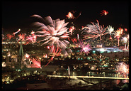 New Year 2004 fireworks in Trondheim (1)