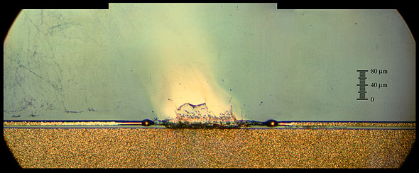 Microphotograph of damage