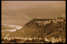 Trondheim at snowy night (original photo)