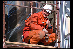 Construction worker at Lerkendal student village